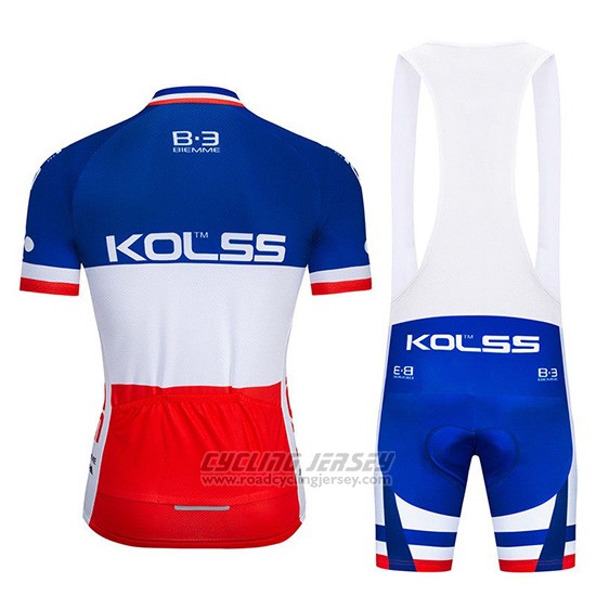 2019 Cycling Jersey Kolss Champion France Short Sleeve and Overalls